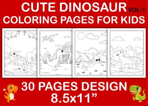 15 More Cute Dinosaur Coloring Pages for Toddlers (Free Printable)